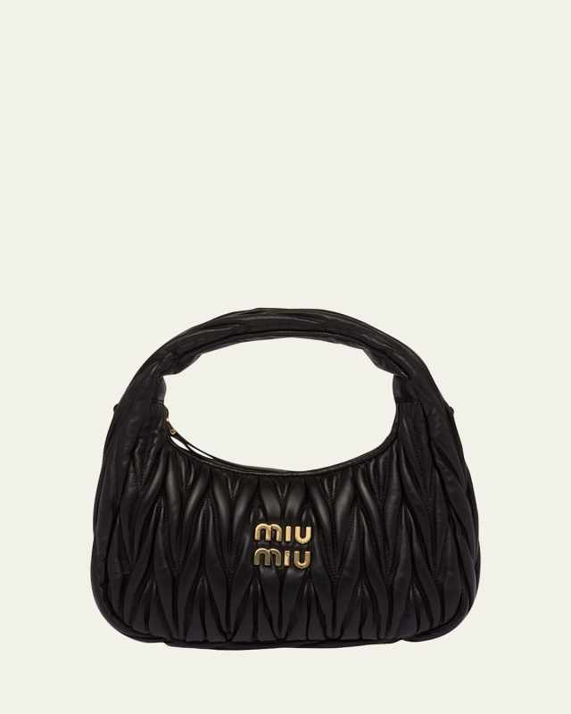 Matelasse Quilted Top Handle Hobo Bag